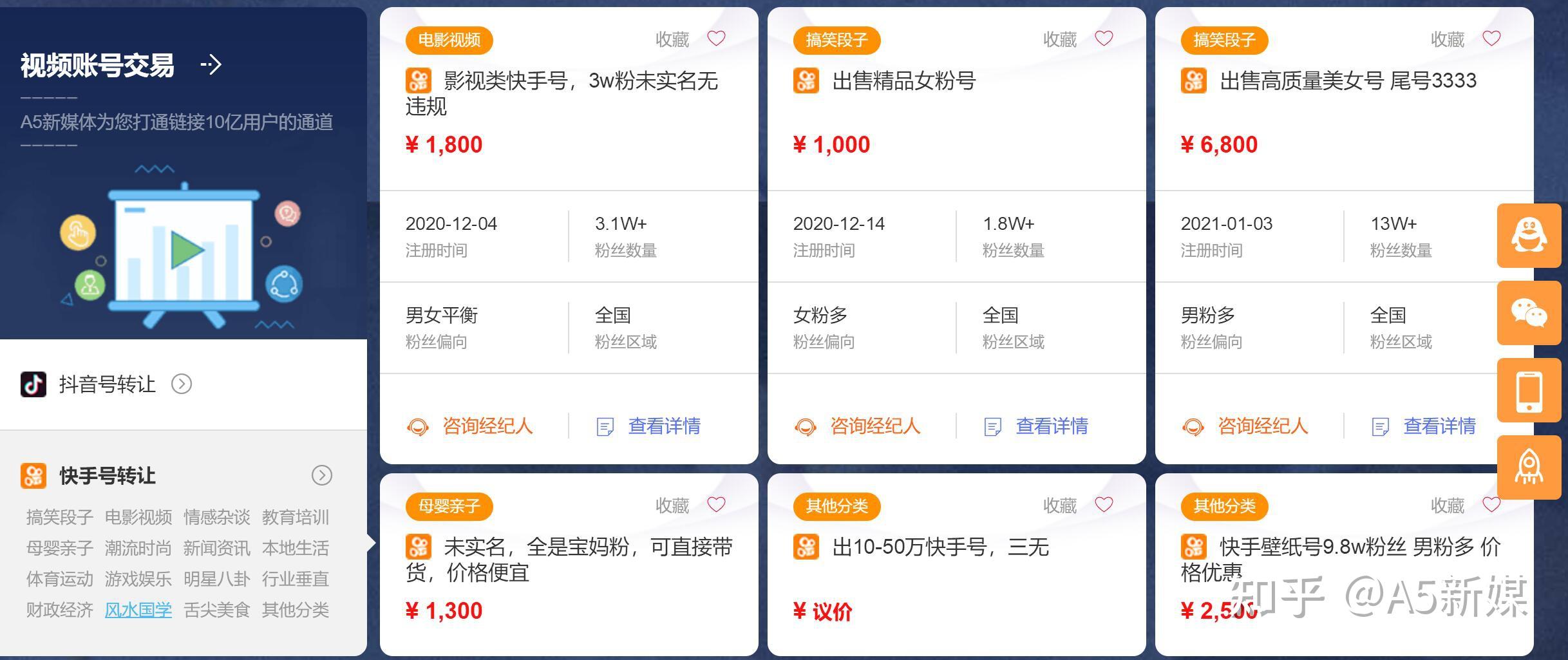网红账号的价值