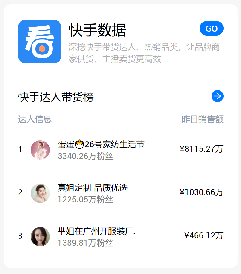 快手直播号购买价格